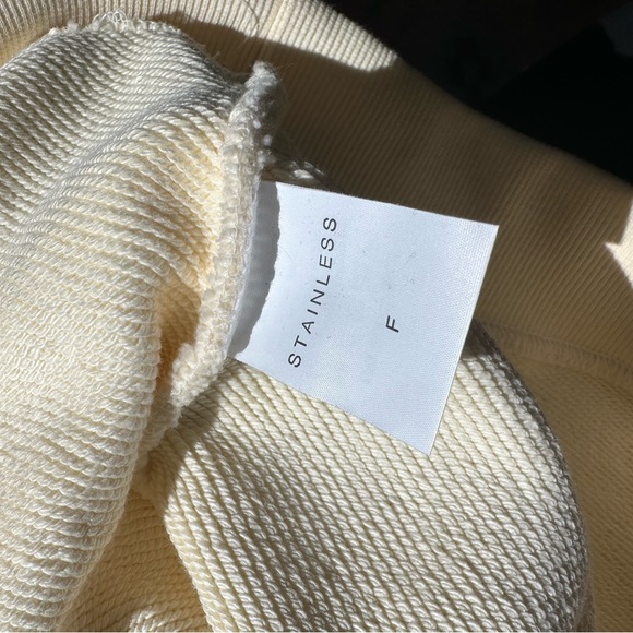 Source Unknown Double Asymmetric Layer Cream Beige Sweatshirt One Size - Picture 10 of 14